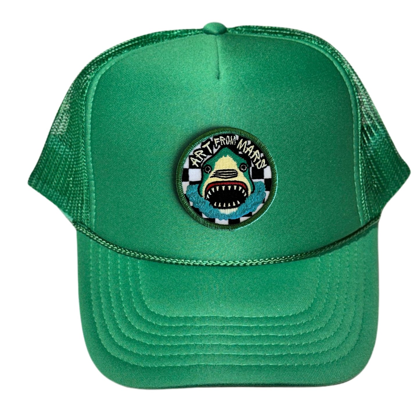 5-Panel High Crown Foam Trucker Hat With Rope + Mars Patch