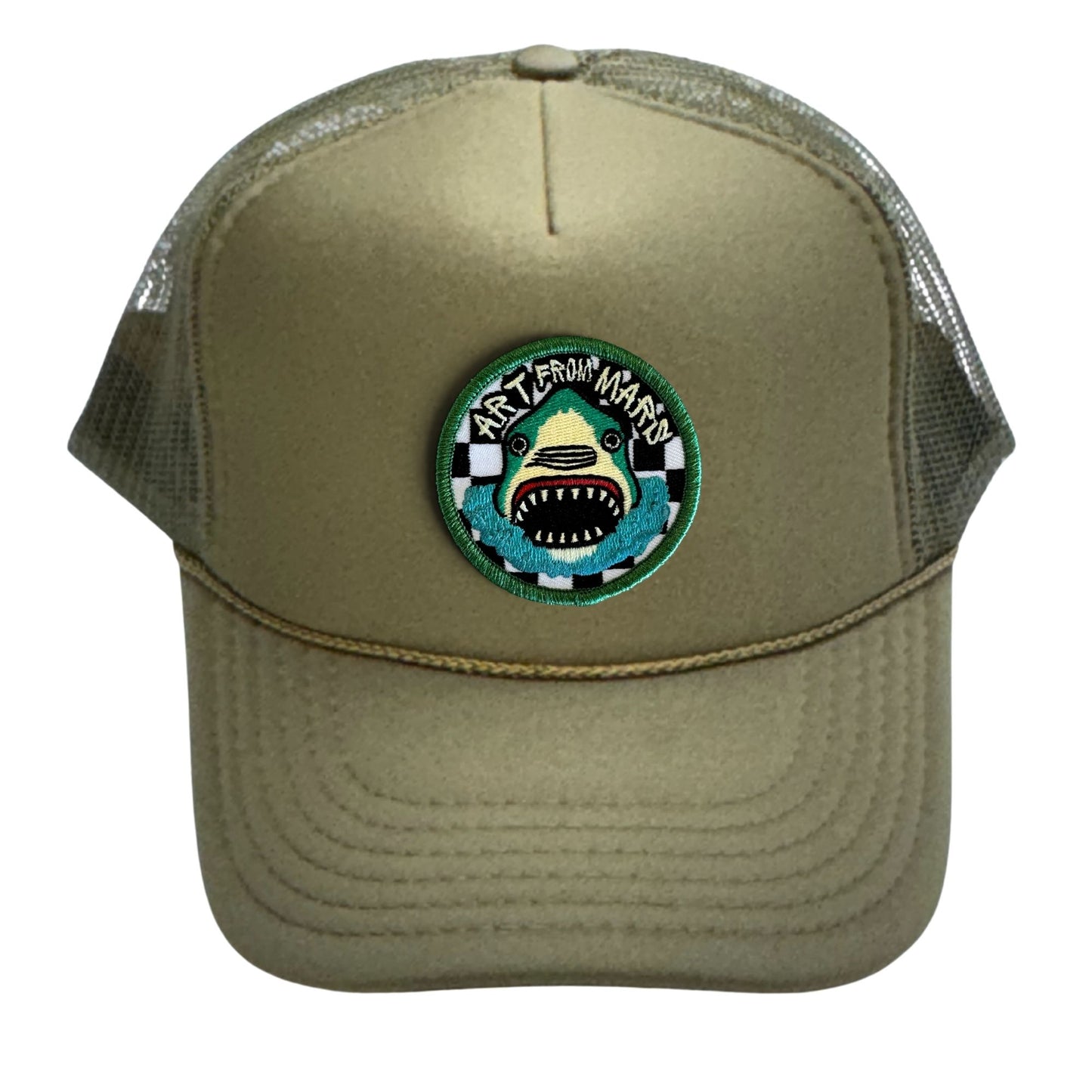 5-Panel High Crown Foam Trucker Hat With Rope + Mars Patch