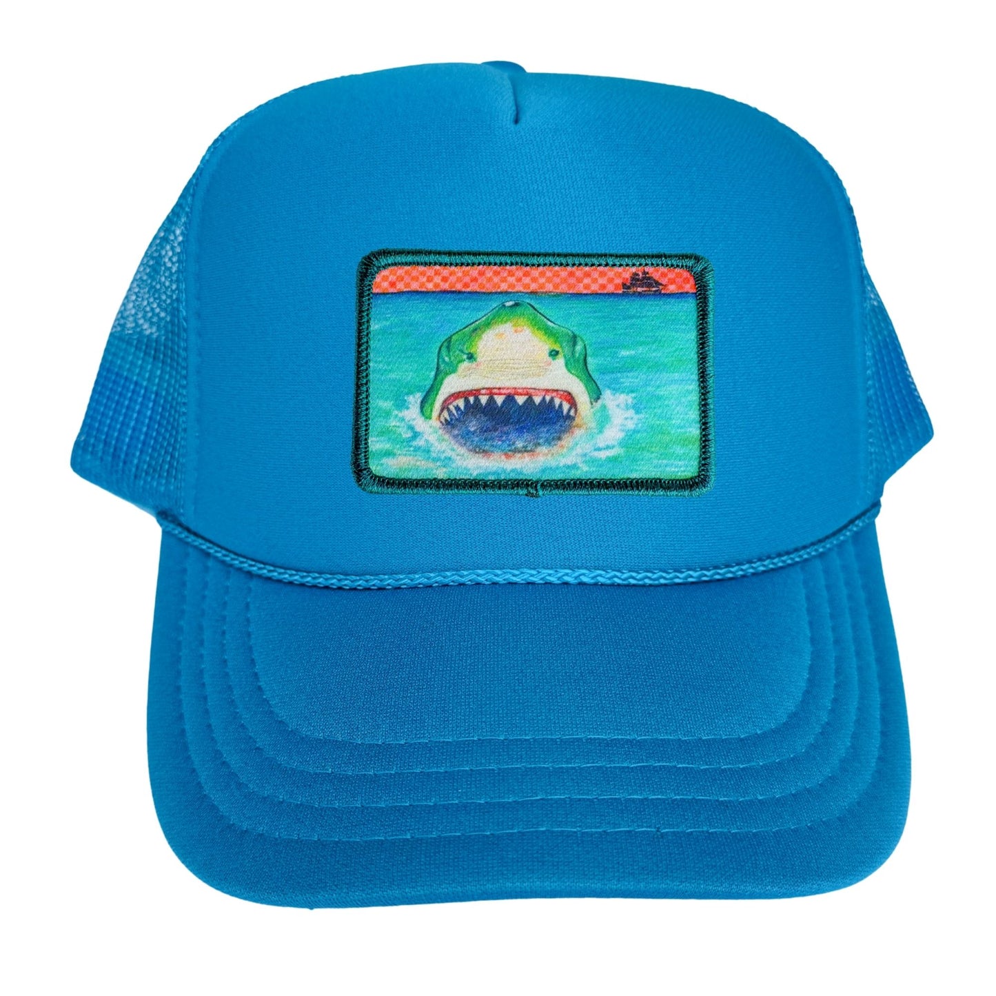 5-Panel High Crown Foam Trucker Hat With Rope + Mars Patch