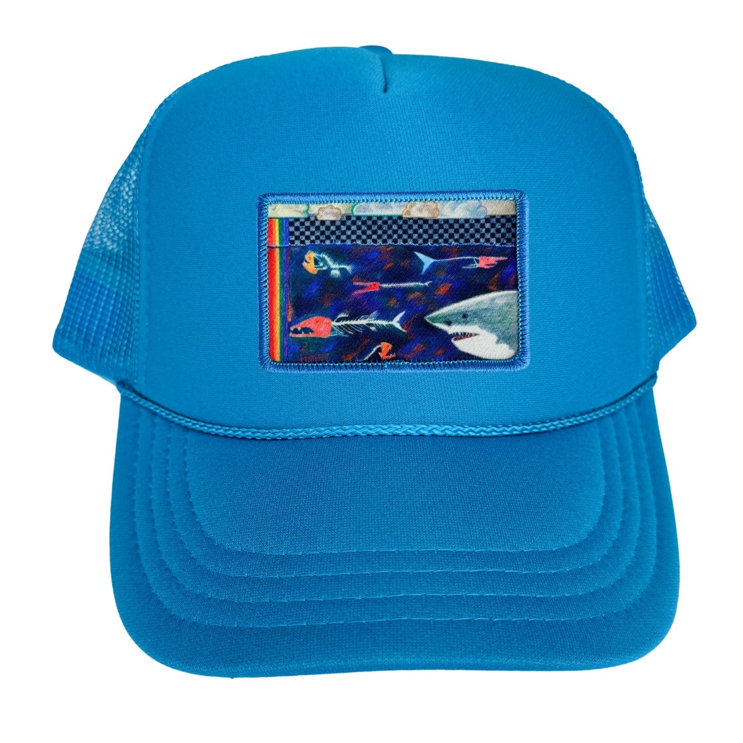 5-Panel High Crown Foam Trucker Hat With Rope + Mars Patch