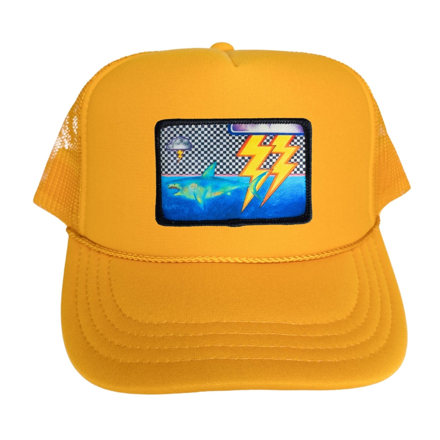 5-Panel High Crown Foam Trucker Hat With Rope + Mars Patch