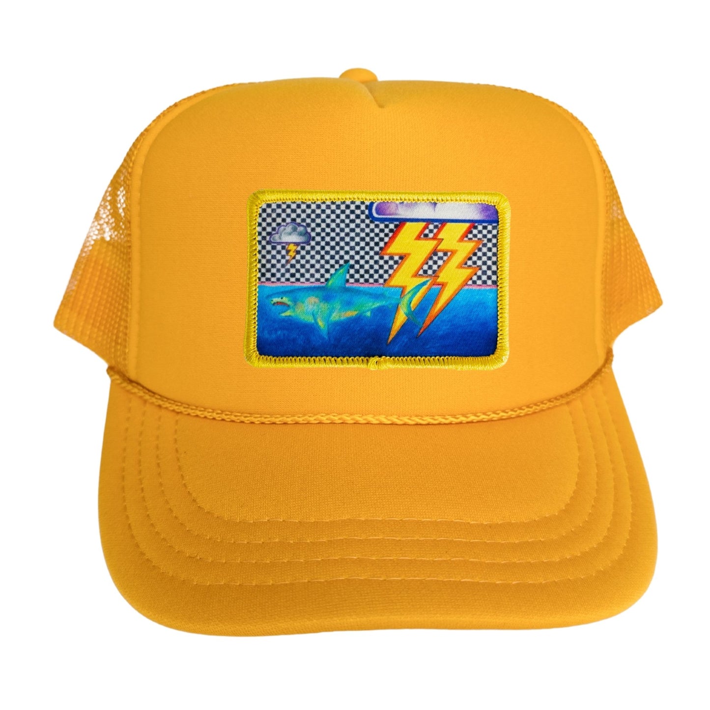 5-Panel High Crown Foam Trucker Hat With Rope + Mars Patch