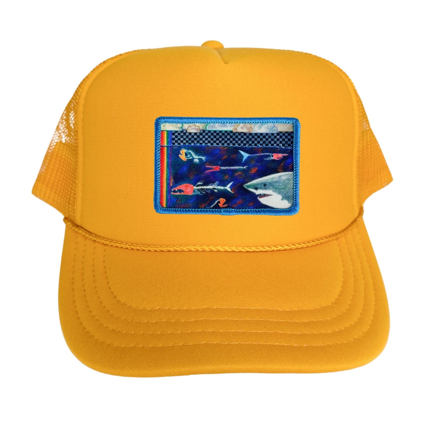 5-Panel High Crown Foam Trucker Hat With Rope + Mars Patch