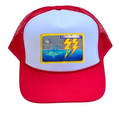 5-Panel High Crown Foam Trucker Hat + Mars Patch