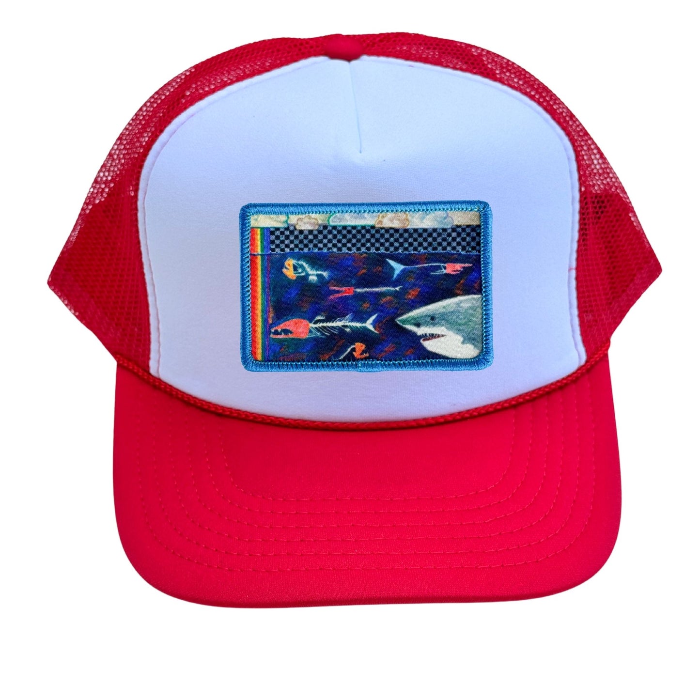5-Panel High Crown Foam Trucker Hat + Mars Patch