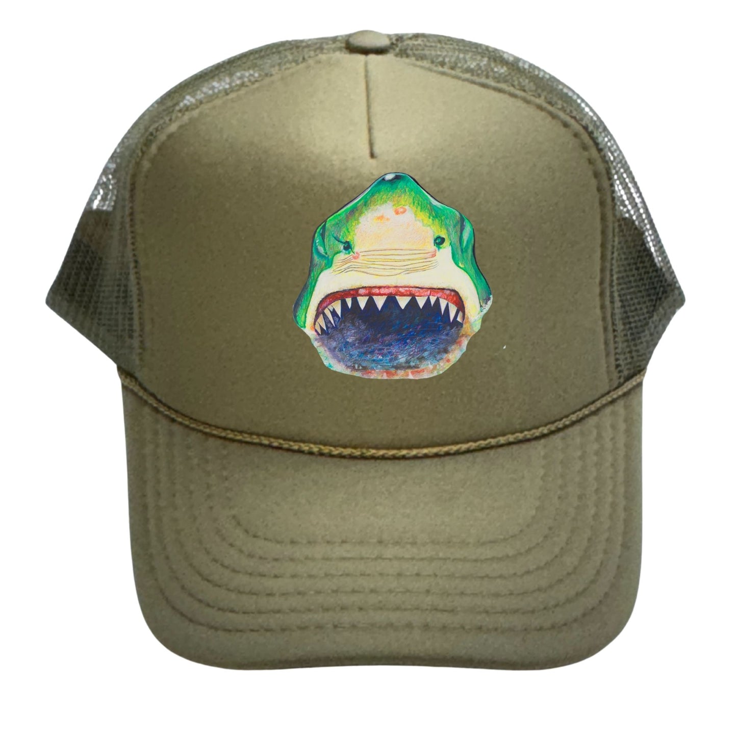 5-Panel High Crown Foam Trucker Hat With Rope + Mars Patch