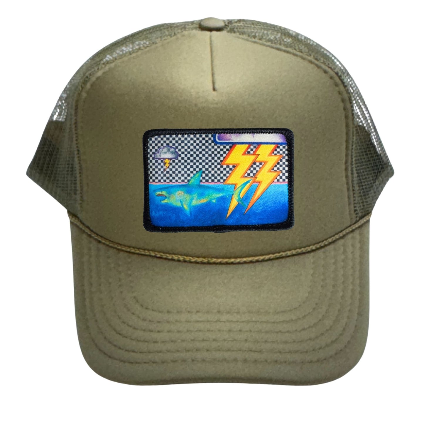 5-Panel High Crown Foam Trucker Hat With Rope + Mars Patch