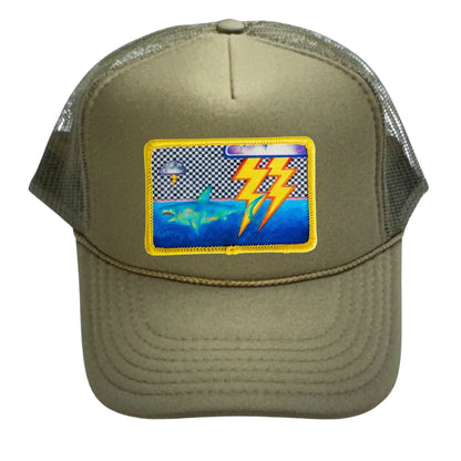 5-Panel High Crown Foam Trucker Hat With Rope + Mars Patch