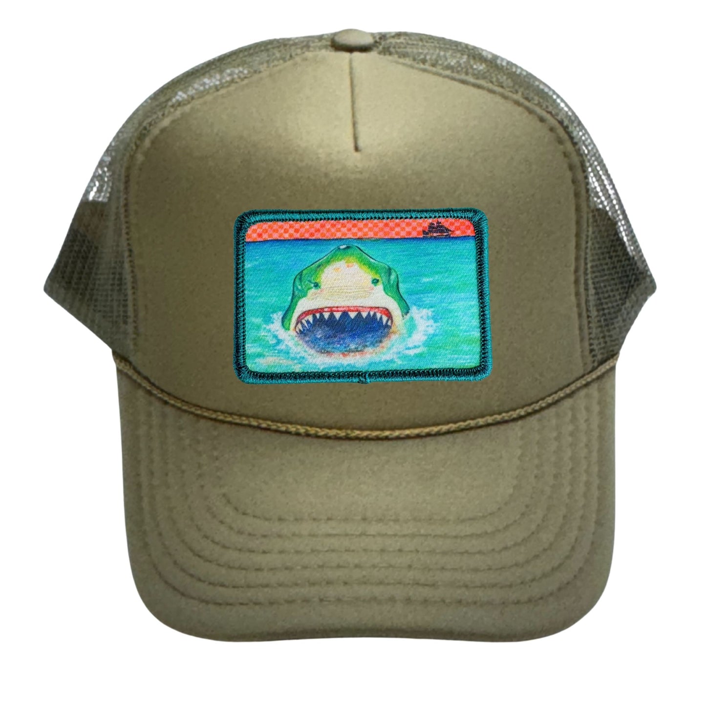 5-Panel High Crown Foam Trucker Hat With Rope + Mars Patch