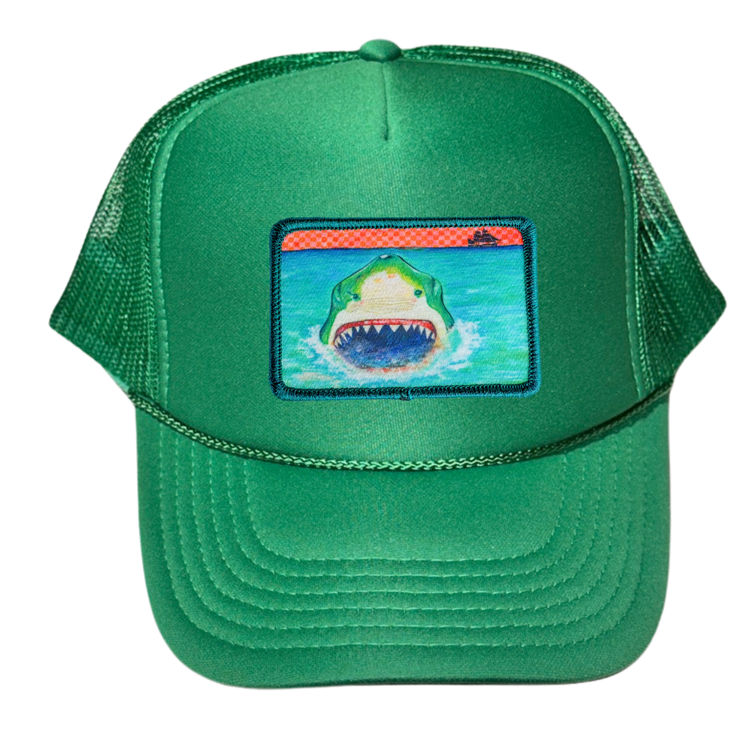 5-Panel High Crown Foam Trucker Hat With Rope + Mars Patch