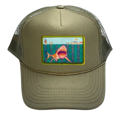 5-Panel High Crown Foam Trucker Hat With Rope + Mars Patch