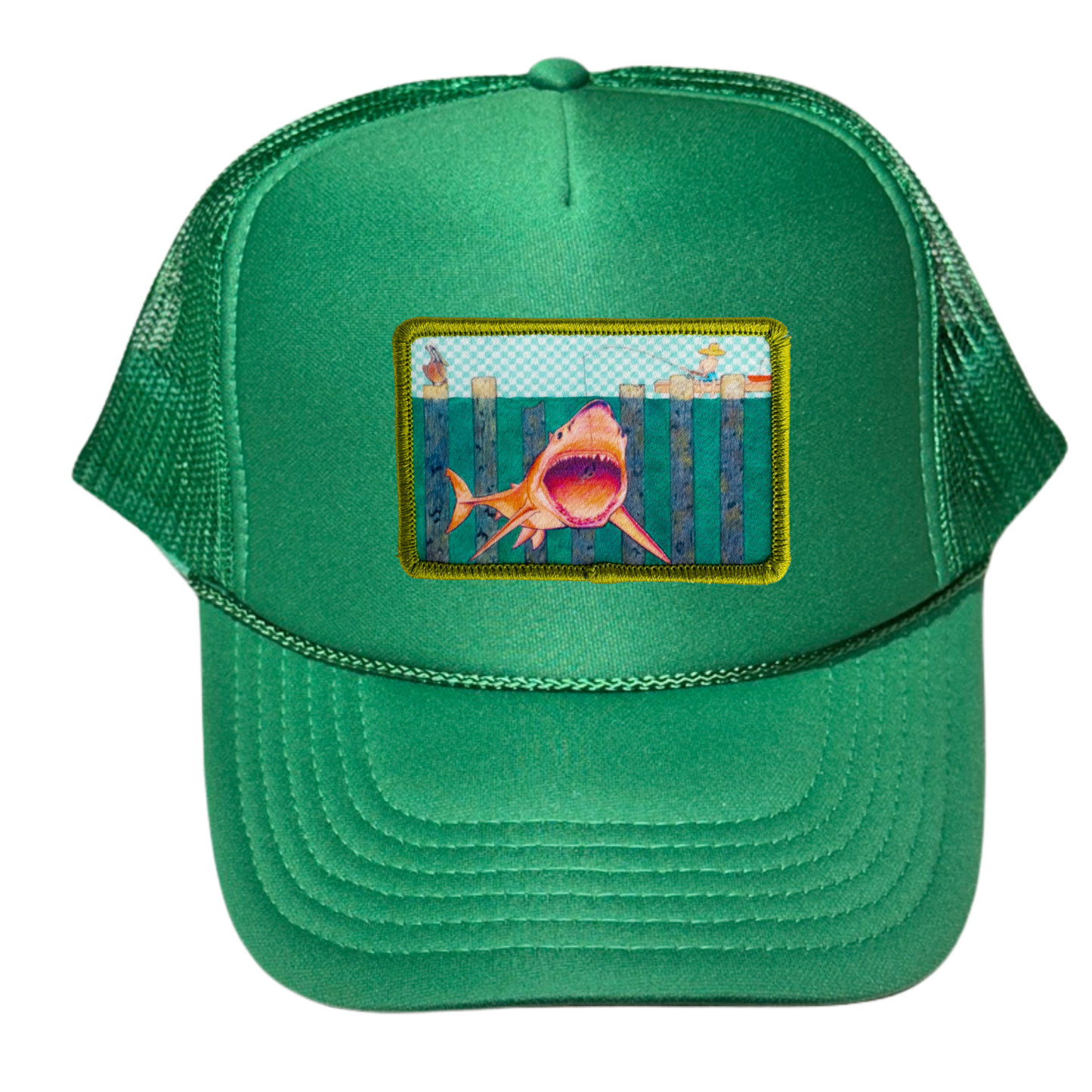 5-Panel High Crown Foam Trucker Hat With Rope + Mars Patch