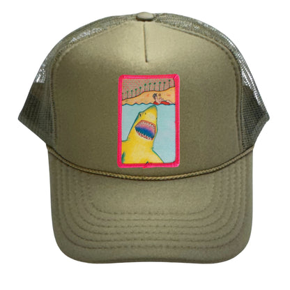 5-Panel High Crown Foam Trucker Hat With Rope + Mars Patch