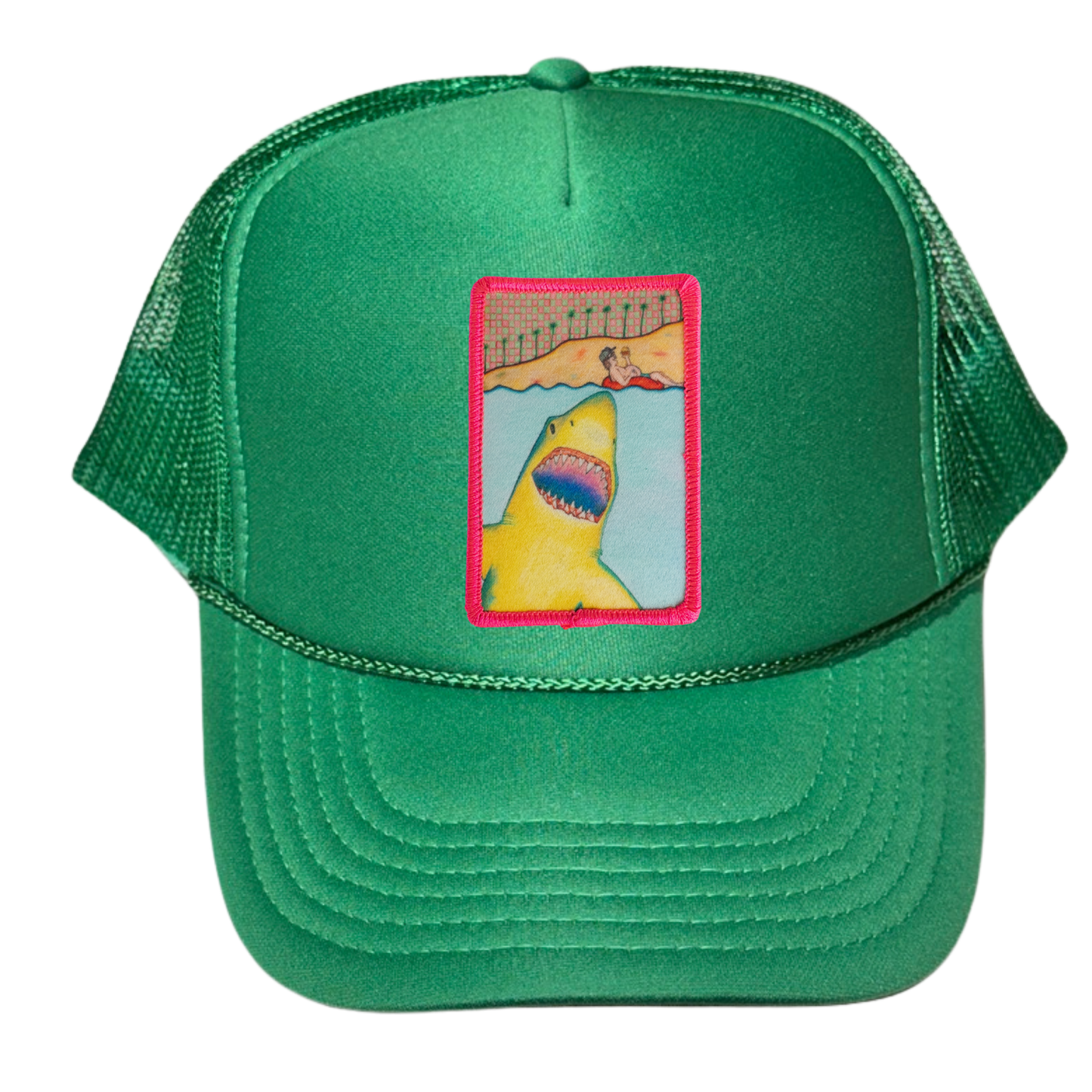 5-Panel High Crown Foam Trucker Hat With Rope + Mars Patch