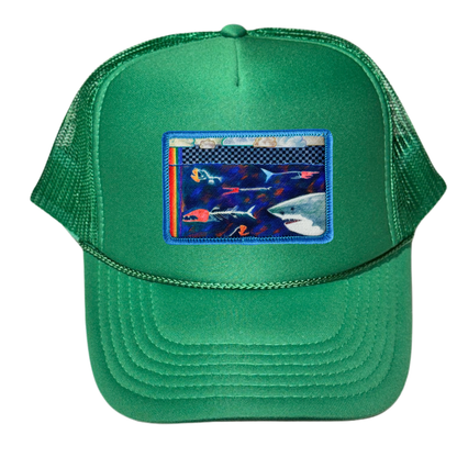 5-Panel High Crown Foam Trucker Hat With Rope + Mars Patch