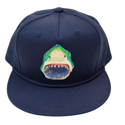 Flat Bill Golf Hat with Rope + Mars Patch