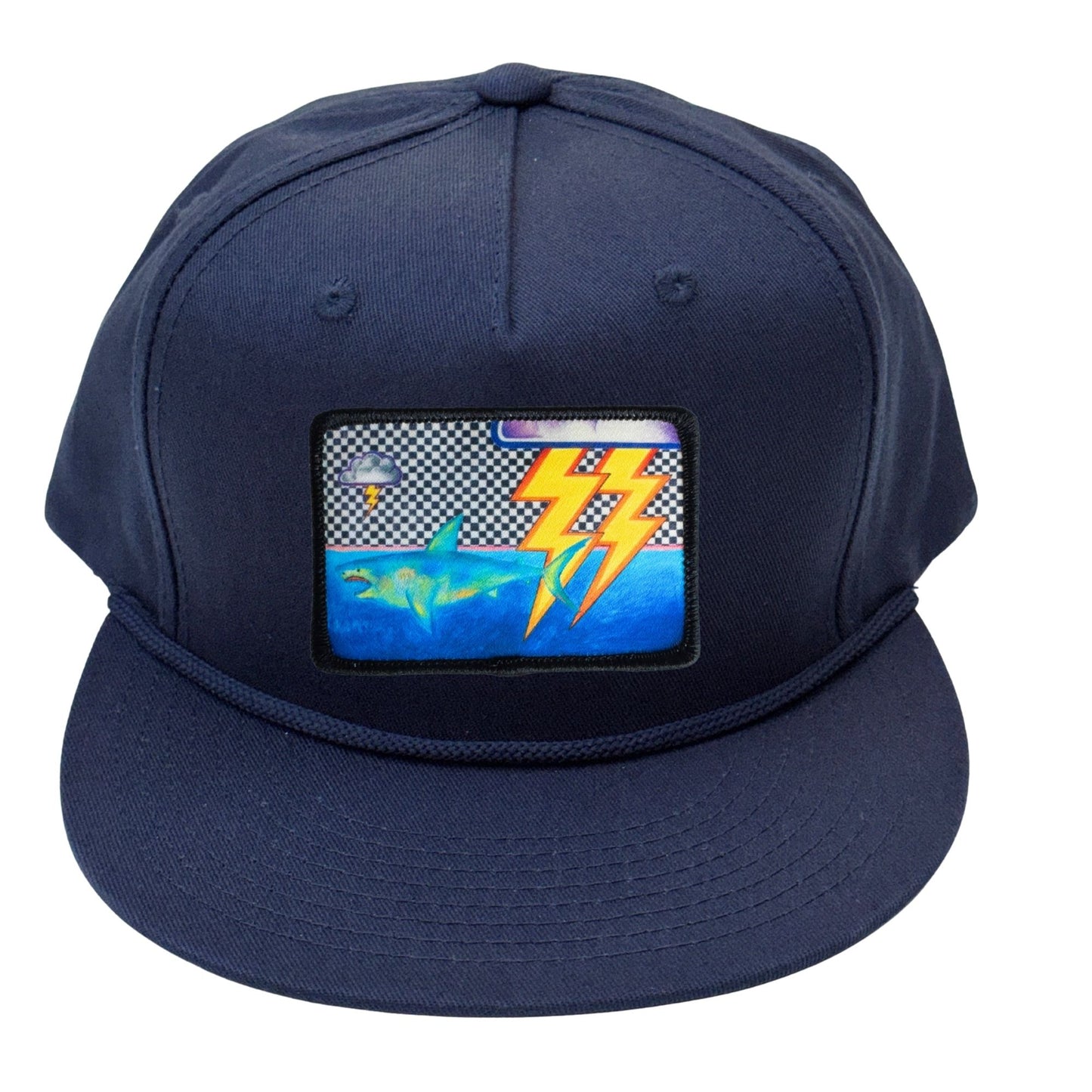 Flat Bill Golf Hat with Rope + Mars Patch