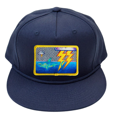 Flat Bill Golf Hat with Rope + Mars Patch