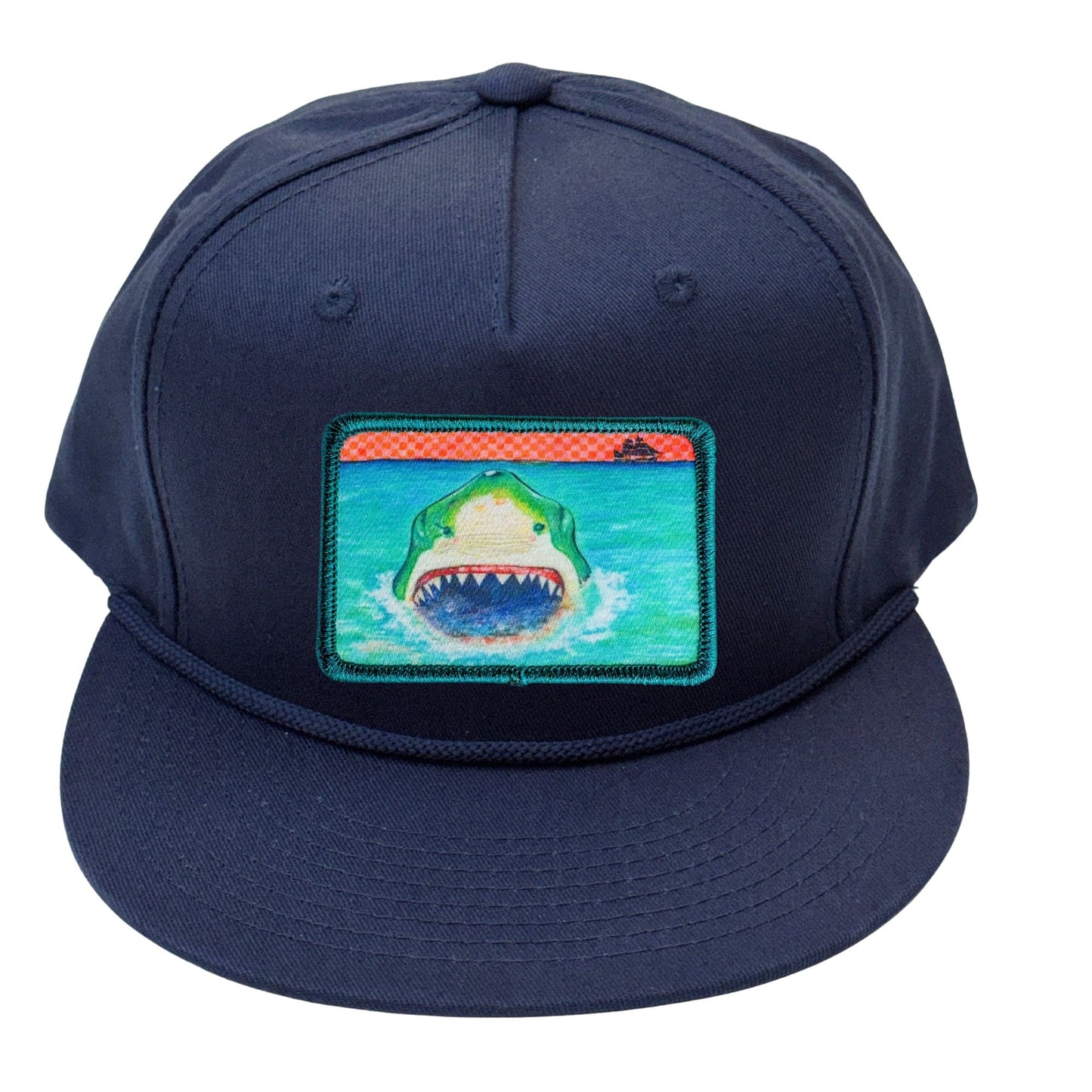 Flat Bill Golf Hat with Rope + Mars Patch