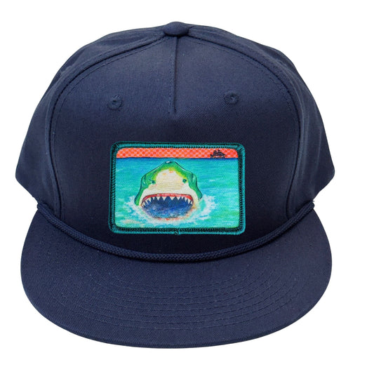 Flat Bill Golf Hat with Rope + Mars Patch