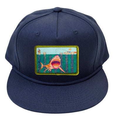 Flat Bill Golf Hat with Rope + Mars Patch