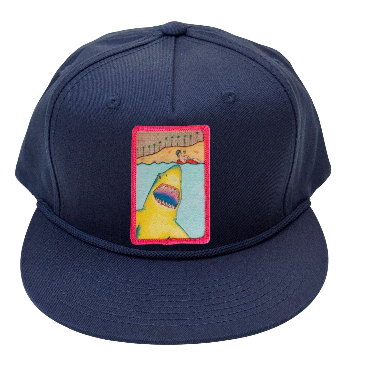 Flat Bill Golf Hat with Rope + Mars Patch