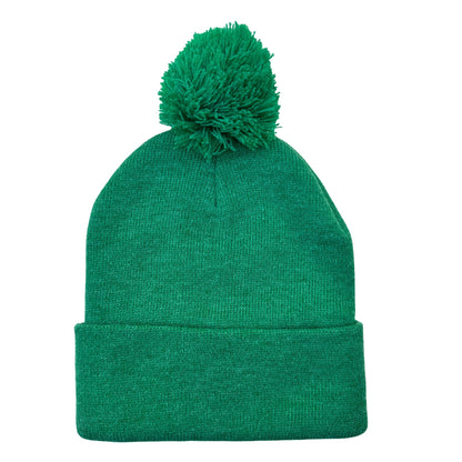 Pom Pom Knit Beanie + Mars Patch