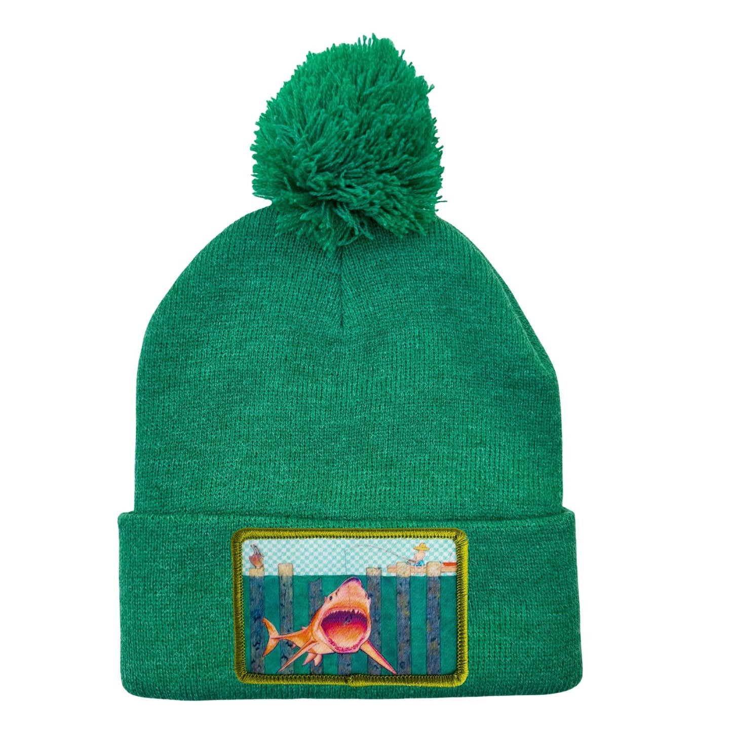 Pom Pom Knit Beanie + Mars Patch