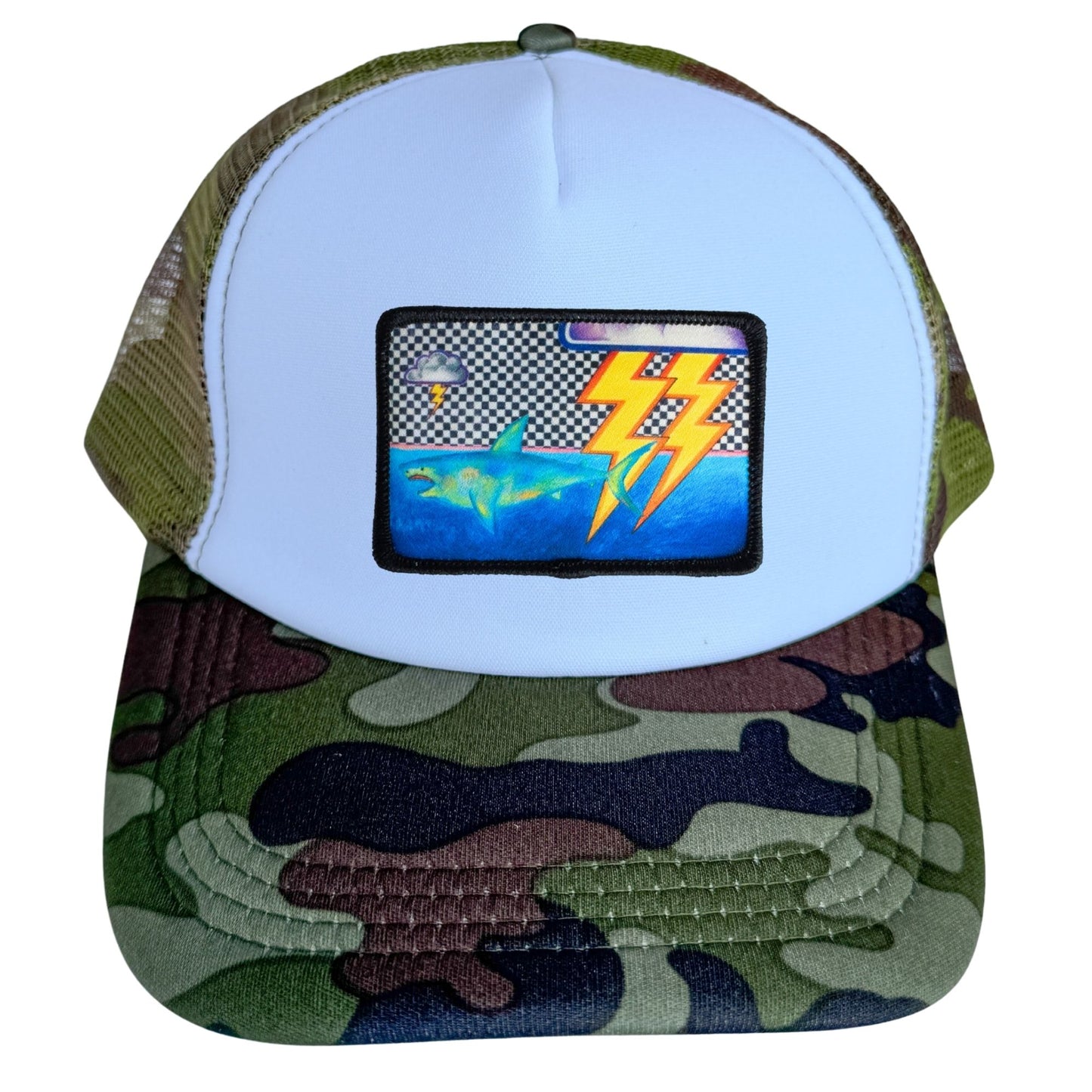 5-Panel High Crown Foam Trucker Hat + Mars Patch