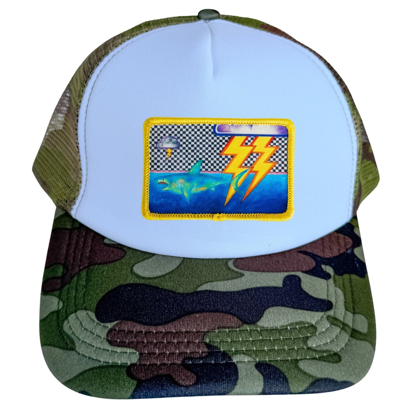 5-Panel High Crown Foam Trucker Hat + Mars Patch