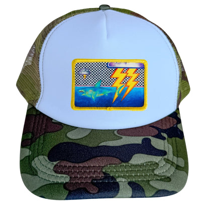 5-Panel High Crown Foam Trucker Hat + Mars Patch