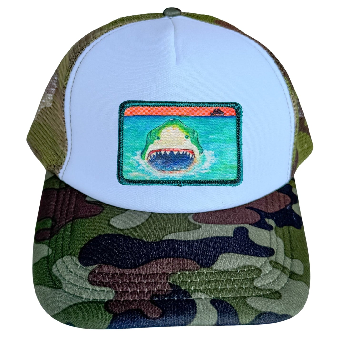 5-Panel High Crown Foam Trucker Hat + Mars Patch