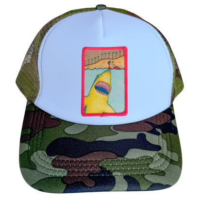 5-Panel High Crown Foam Trucker Hat + Mars Patch