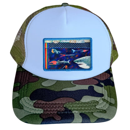 5-Panel High Crown Foam Trucker Hat + Mars Patch