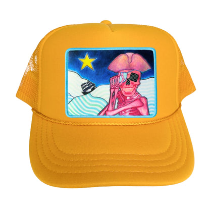 5-Panel High Crown Foam Trucker Hat With Rope + Mars Patch